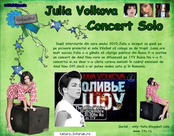 taturo magazine nr.2 ianuarie 2011 alticol julia volkova aparitie solo tATu Legend